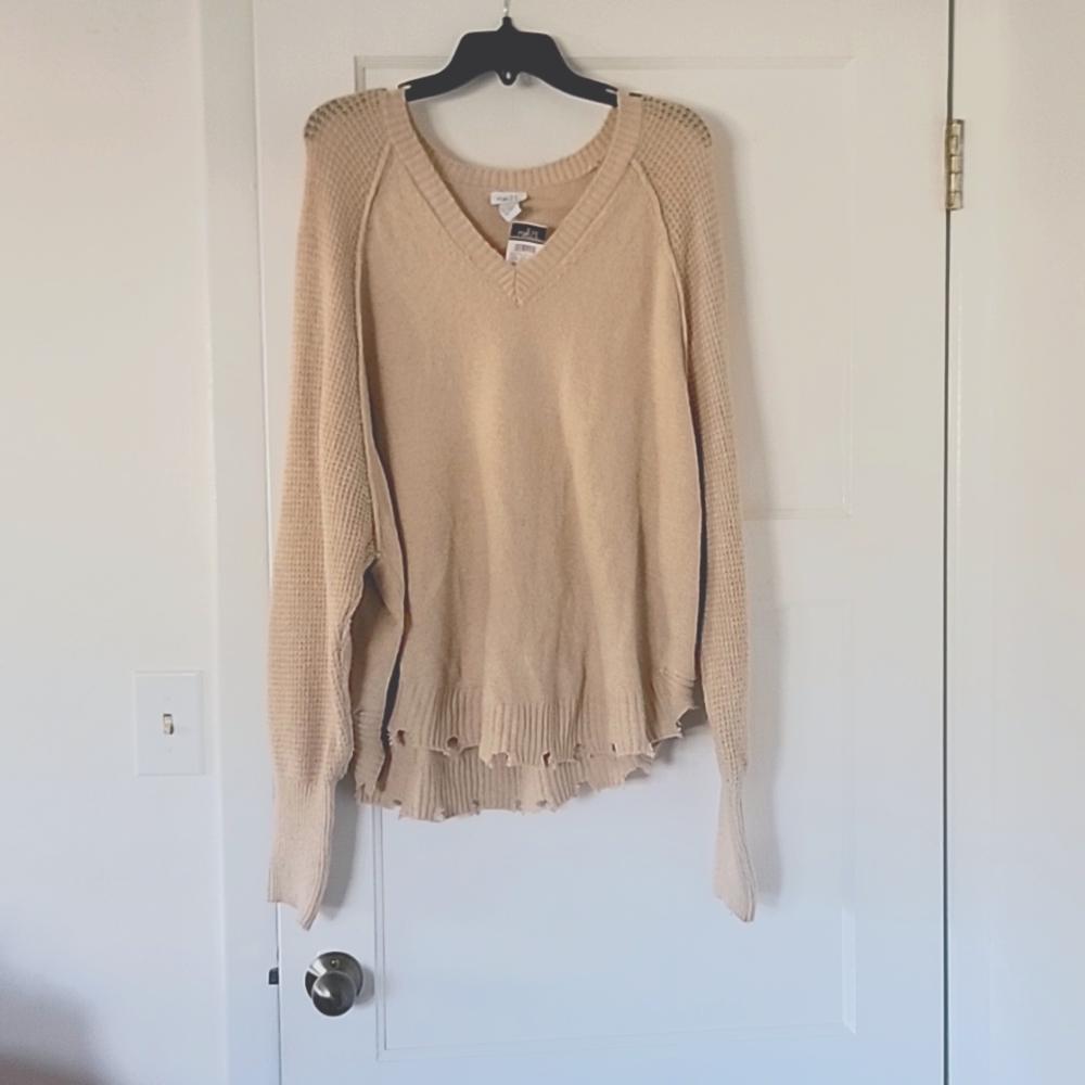 Rue 21 cream knitt sweater